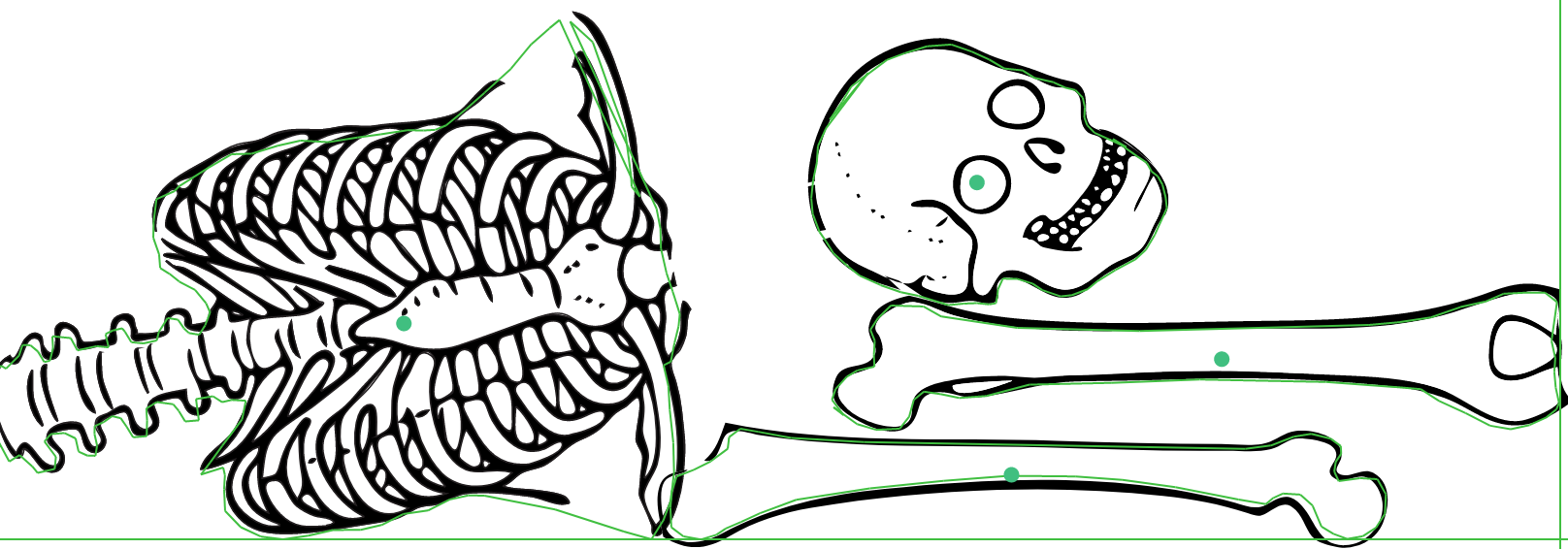 Kinda bummed that these bones are floating on each other, which means that matter-js isn't really tr